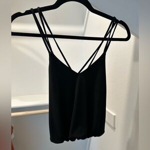 Strappy black tank top